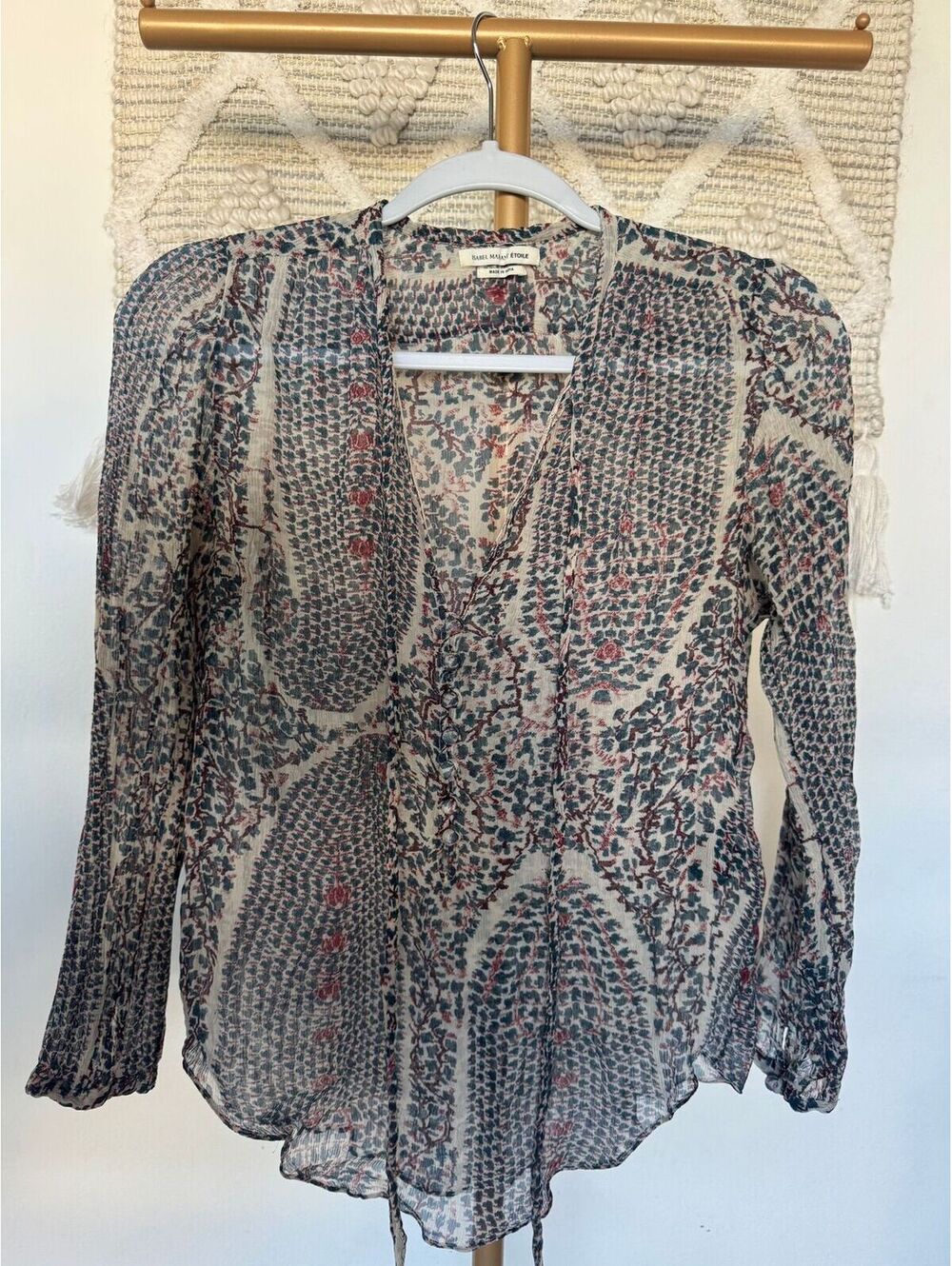 Isabel Marant Etoile EUC Luxe Designer Siandra Silk Top